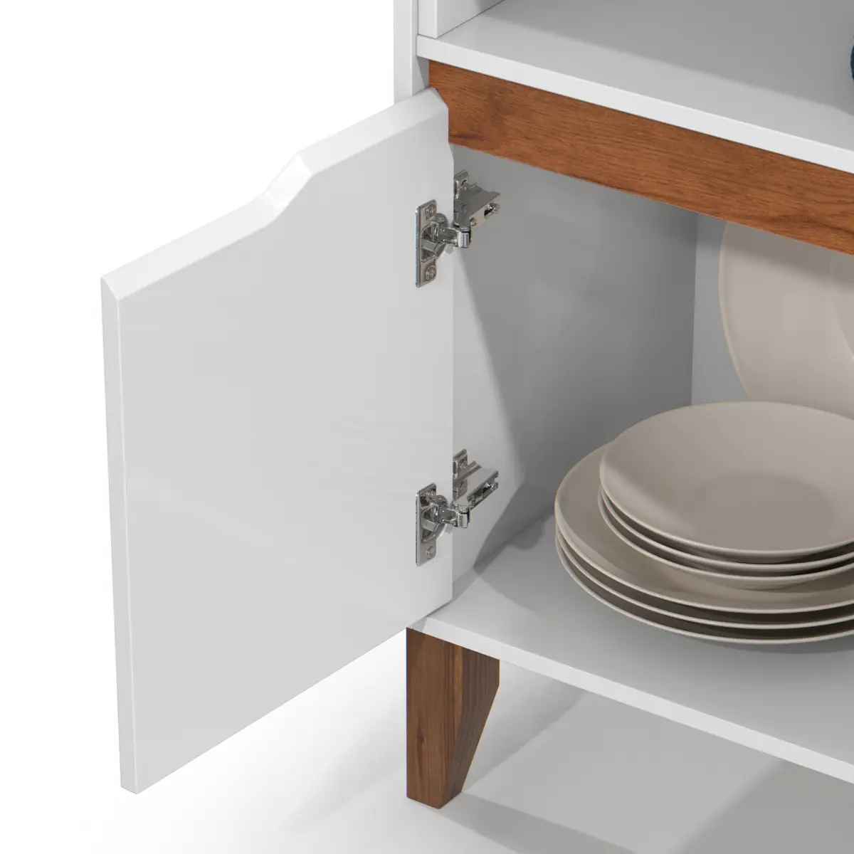 Armário Multiuso Cantinho do Café com 2 Portas 51955 Freijó/Off White - EJ MÓVEIS