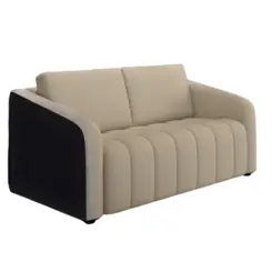 Estofado Sidney com 02 Lugares Plus Suede 791787 Bege/Cinza - Uatumã