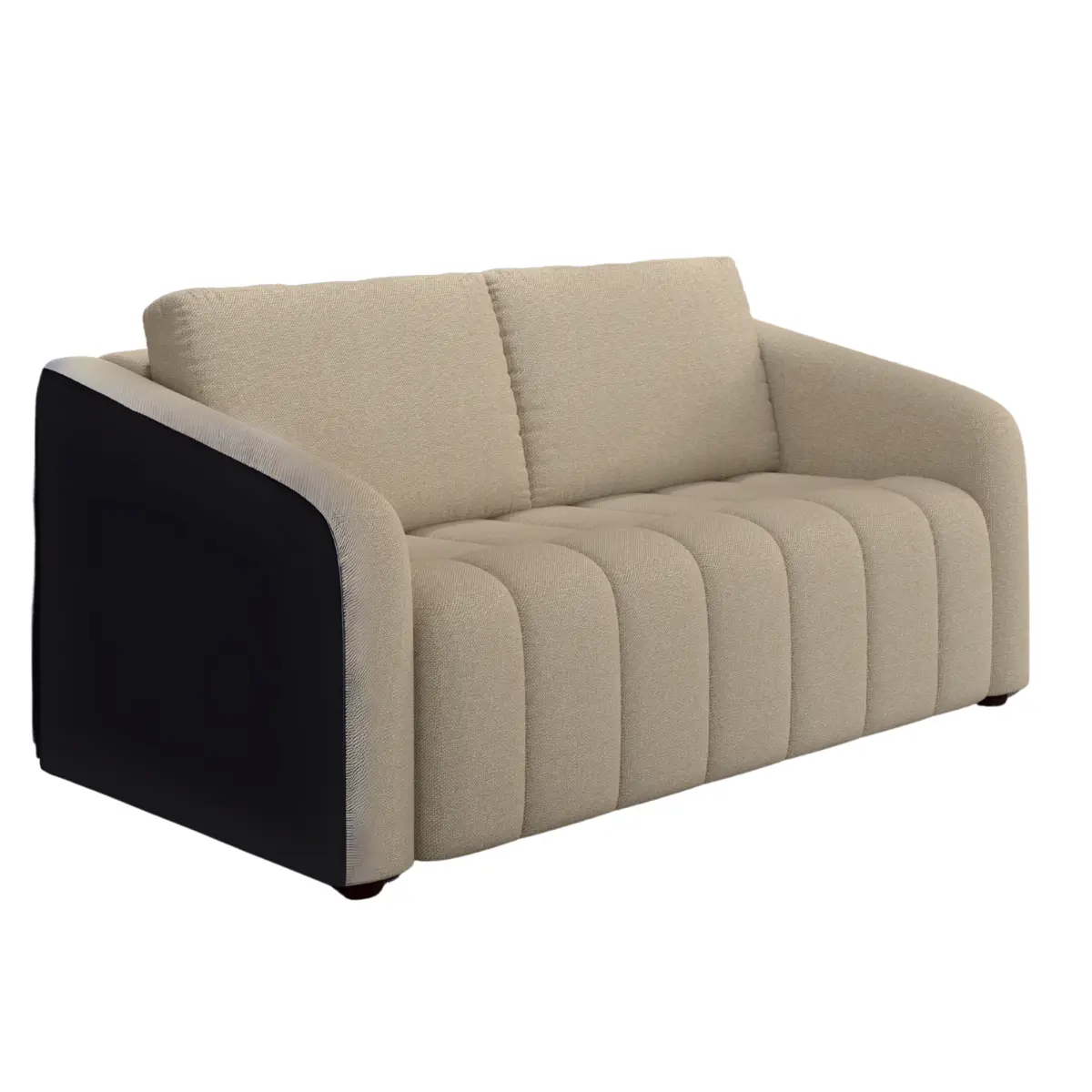 Estofado Sidney com 02 Lugares Plus Suede 791787 Bege/Cinza - Uatumã