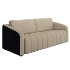 Estofado Sidney com 03 Lugares Plus Suede 791787 Bege/Cinza - Uatumã