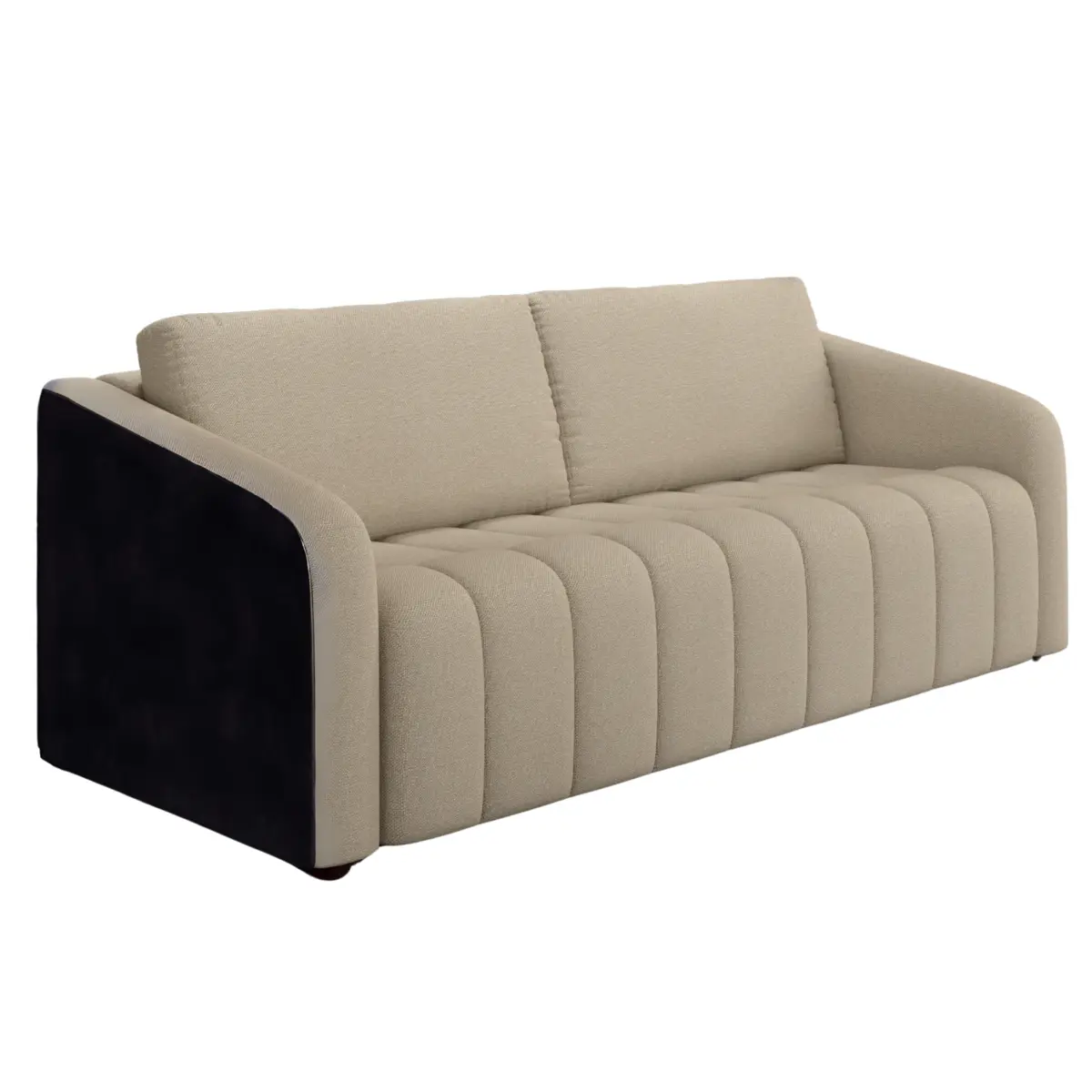 Estofado Sidney com 03 Lugares Plus Suede 791787 Bege/Cinza - Uatumã