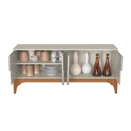 Buffet Amalfi com 4 Portas  904243 Perolado/Jequitibá - Lukaliam