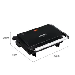 Sanduicheira Grill Uno Compact Grelha Antiaderente GPTO 127v Preto - Arno