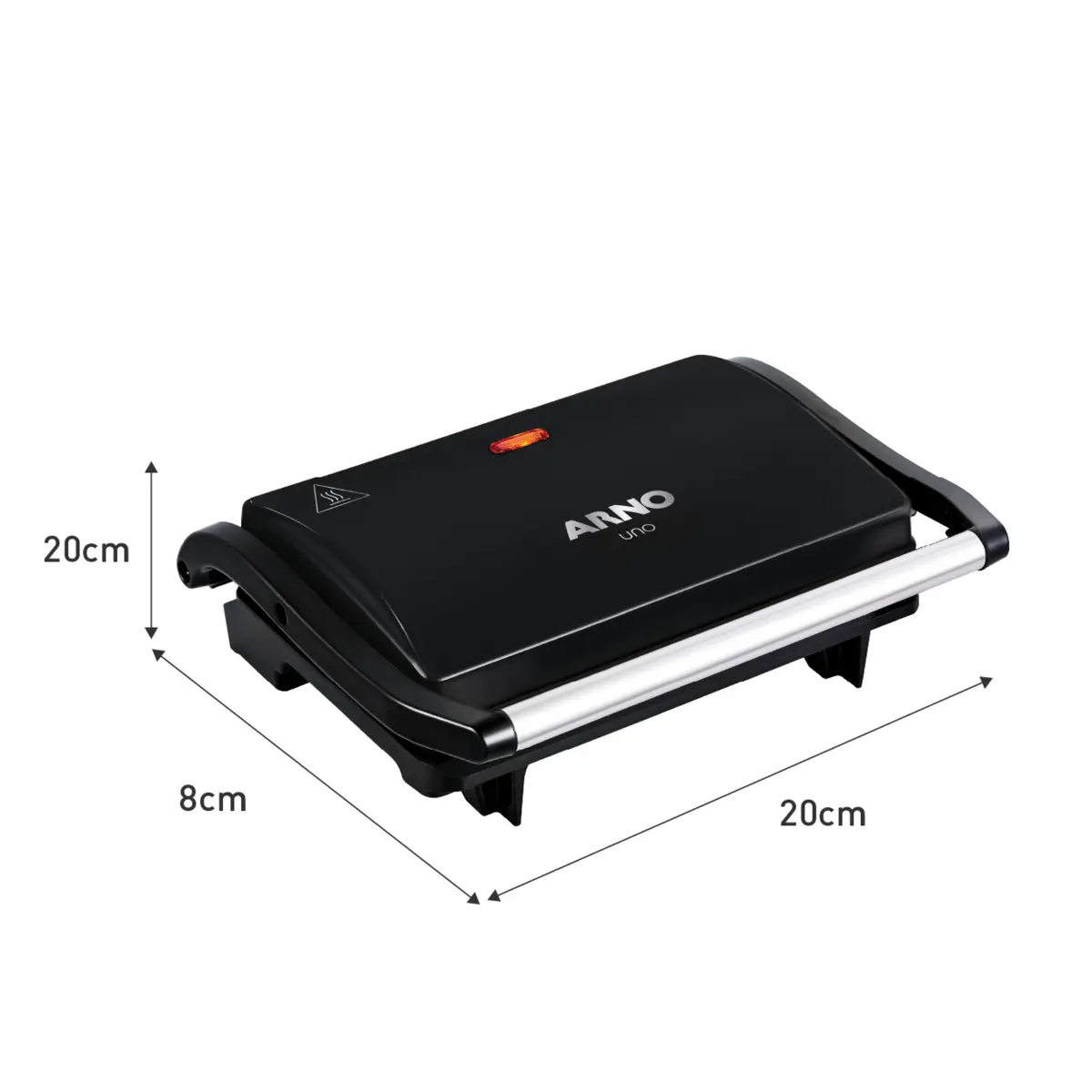 Sanduicheira Grill Uno Compact Grelha Antiaderente GPTO 127v Preto - Arno