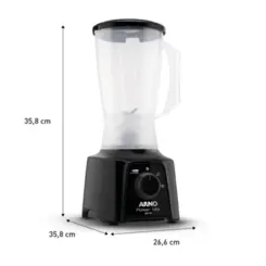 Liquidificador Power Mix 3 Velocidades + Pulsar 2L LQ10 127v Preto - Arno