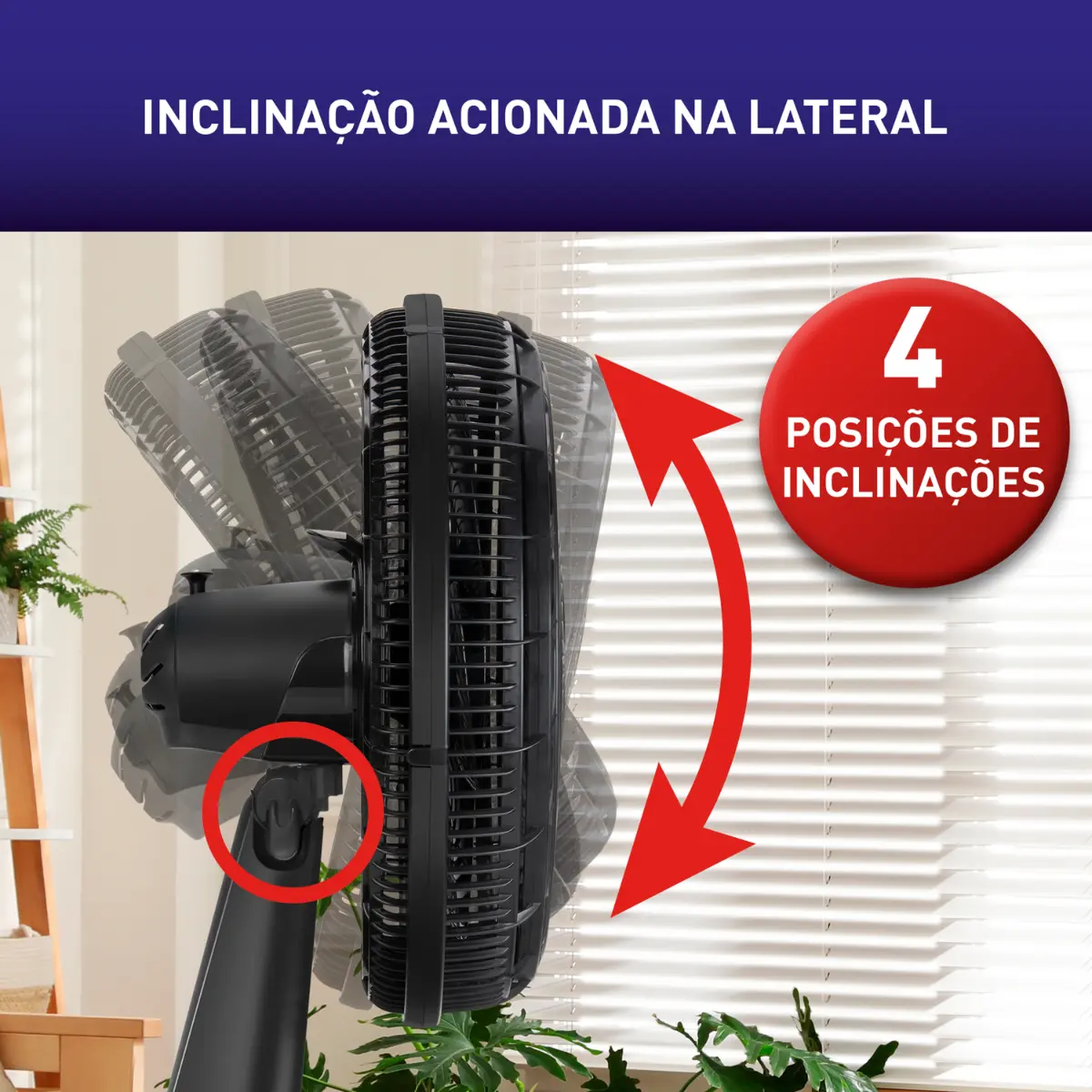 Ventilador de Coluna X-Treme com 6 Pás 40cm VE6C 140w Preto - Arno