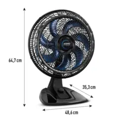 Ventilador de Mesa X-Treme com 7 Pás 40cm VE70 150w Preto/Azul - Arno