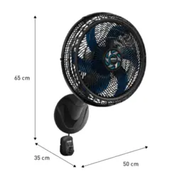Ventilador de Parede Xtreme Force Breeze com 6 Pás 50cm VB51 126w Preto - Arno