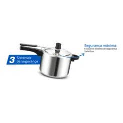 Panela de Pressão Turbo Polida Alumínio 4,5L R772J2A1 Prata - Rochedo