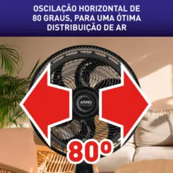 Ventilador de Mesa X-Treme com 6 Pás 2em1 40cm VE60 140W Preto - Arno