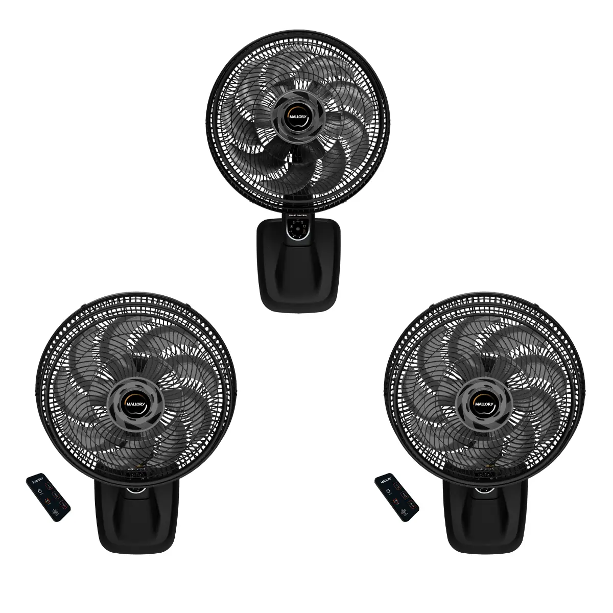 Ventilador de Parede Smart Control com 15 Pás 40cm B94401921 140w Preto - Mallory