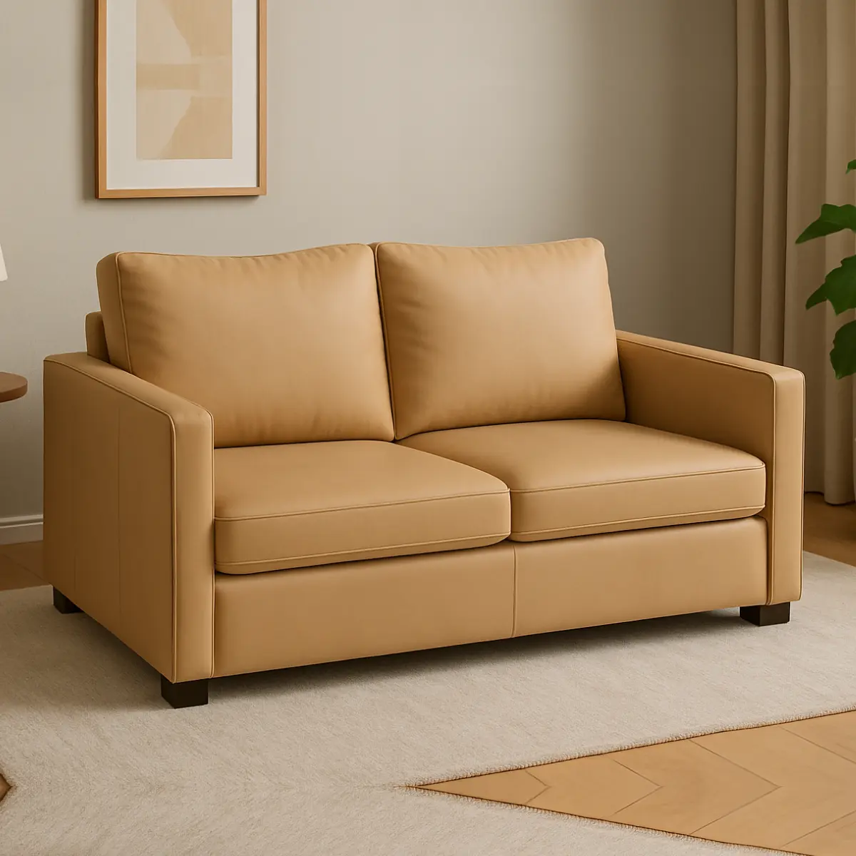 Estofado Italia com 3 Lugares Velveten 38375 Caramelo - Marjom