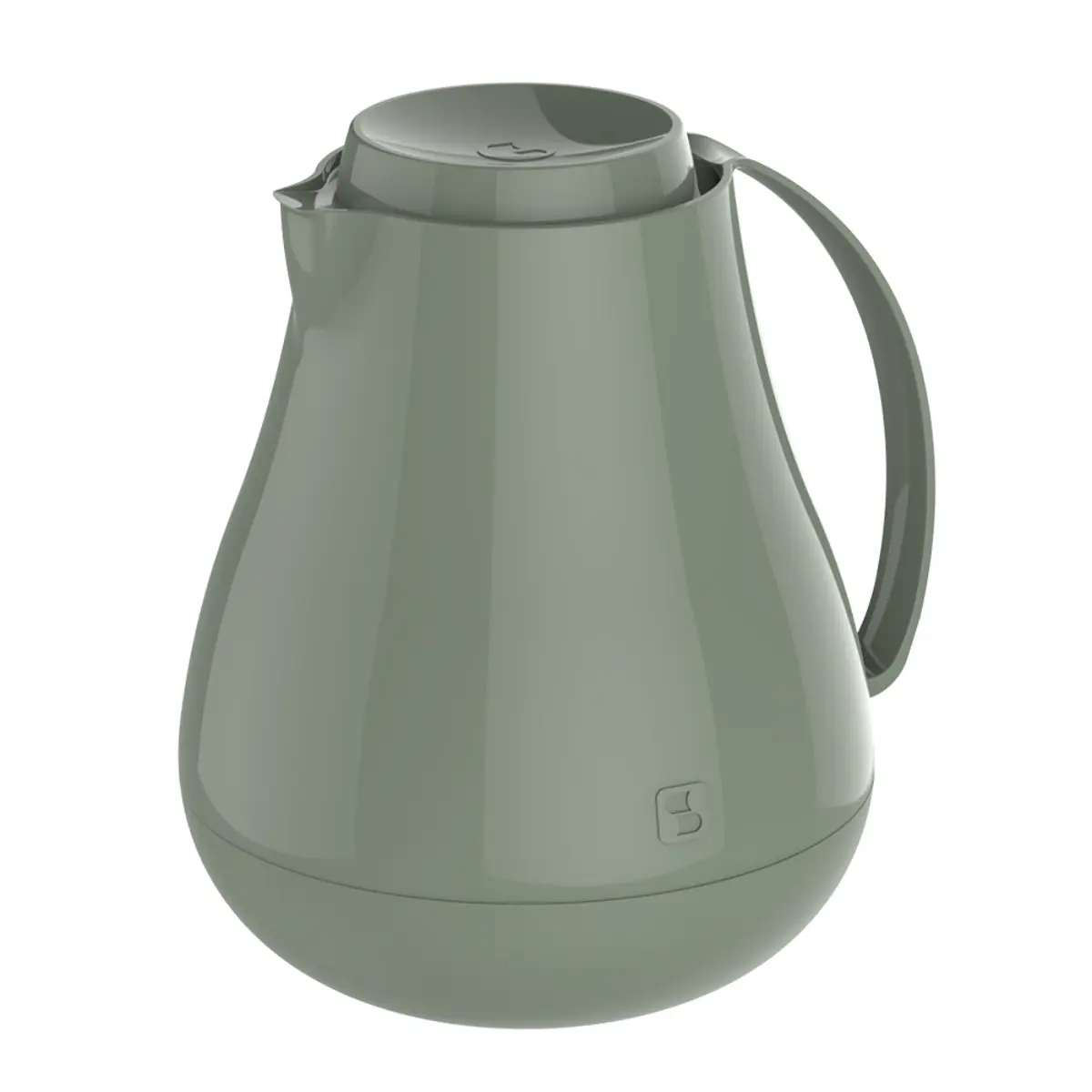 Bule Térmico Sonetto em Polipropileno, Ampola de Vidro 750ml Verde Mate - Soprano