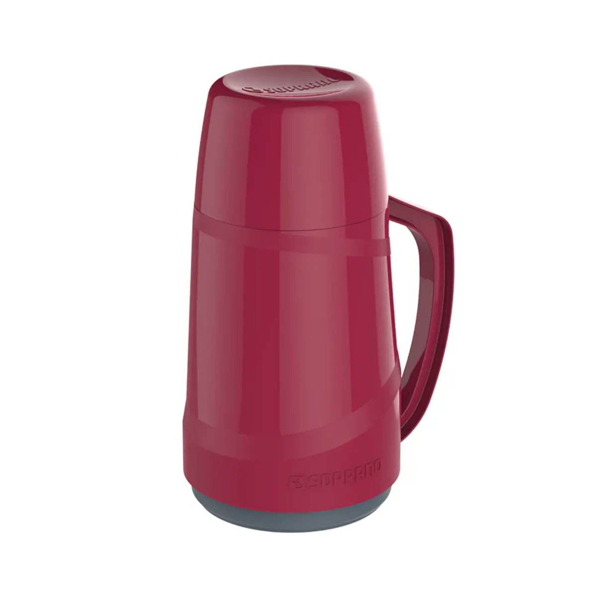 Garrafa Térmica Lotus em Polipropileno, Ampola de Vidro 500ml Vermelho - Soprano