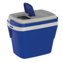 Caixa Térmica Tropical com Porta Copos e Alça 28 Litros Azul - Soprano