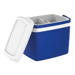 Caixa Térmica Tropical 12 Litros Isolamento Térmico e Trava Azul - Soprano