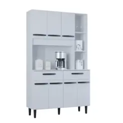 Kit Cozinha Malu com 07 Portas 02 Gavetas 651.33 Branco - Poquema