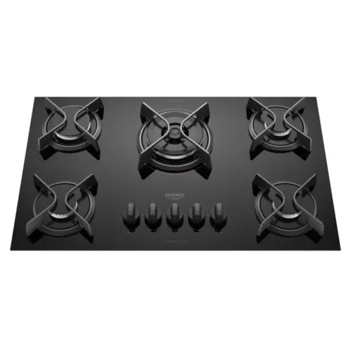 Cooktop 05 Bocas Bocas à Gás Supreme Acendimento Automático Tampo de Vidro 300001514 Bivolt Preto - Dako