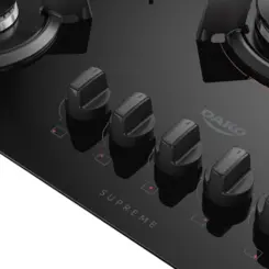 Cooktop 05 Bocas Bocas à Gás Supreme Acendimento Automático Tampo de Vidro 300001514 Bivolt Preto - Dako