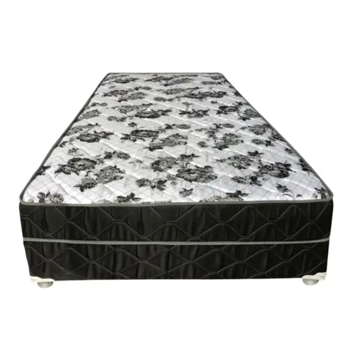 Cama Box Iara Premium Solteiro Conjugada D28 44X88X188 Branco/Mandala/Xadrez - Marjom
