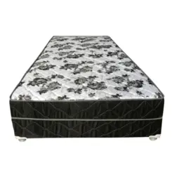 Cama Box Iara Premium Solteiro Conjugada D28 44X88X188 Branco/Mandala/Xadrez - Marjom