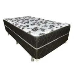 Cama Box Iara Premium Solteiro Conjugada D28 44X88X188 Branco/Mandala/Xadrez - Marjom