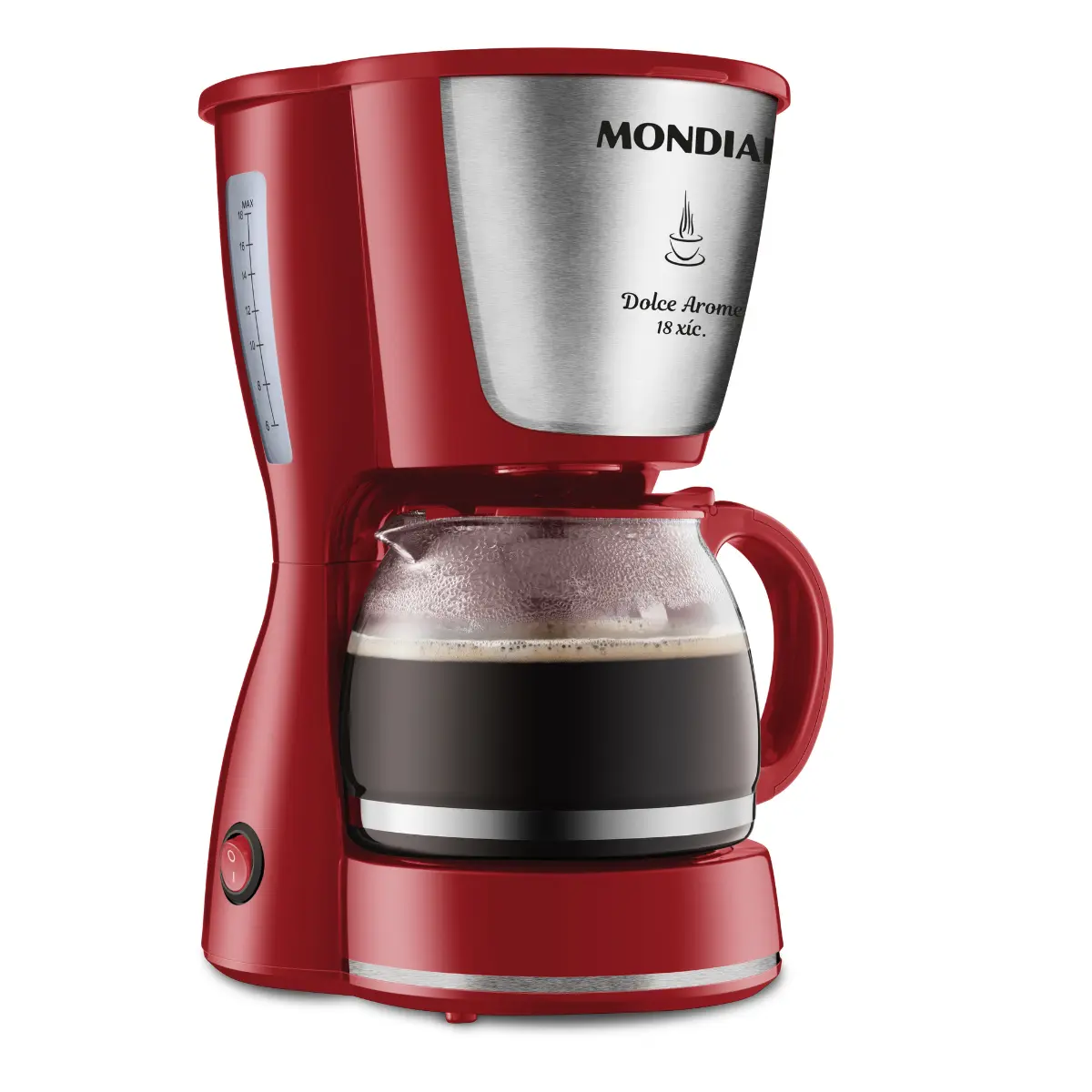 Cafeteira Elétrica Dolce Arome Jarra de Vidro Filtro Permanente C-35-18X 127v Vermelho - Mondial