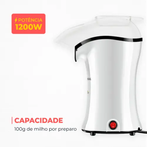 Pipoqueira Popflix Sem Óleo, Colher Dosadora PP-04 127v Branco - Mondial