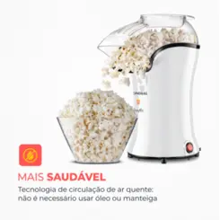 Pipoqueira Popflix Sem Óleo, Colher Dosadora PP-04 127v Branco - Mondial
