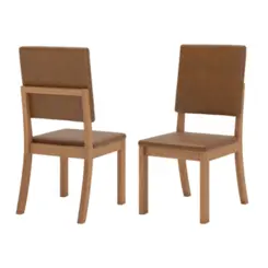 Conjunto de Mesa Vertice Redonda com 06 Cadeiras Milla Plus SE744-540 Nature/Off White/Corano Caramelo - Henn
