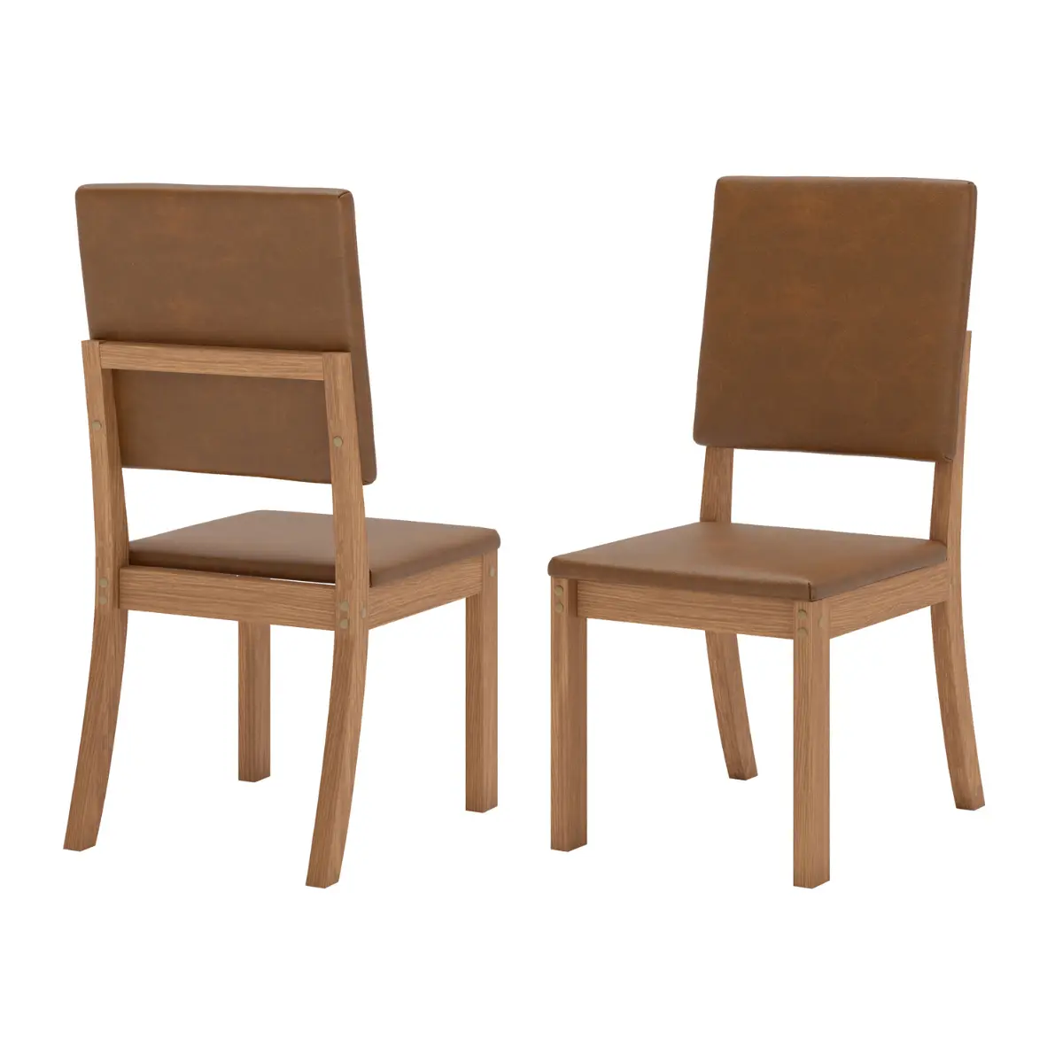 Conjunto de Mesa Vertice Redonda com 06 Cadeiras Milla Plus SE744-540 Nature/Off White/Corano Caramelo - Henn