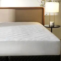 Protetor de Colchão com Elástico Impermeável Toque Acetinado 50X193X203 Branco - Altenburg