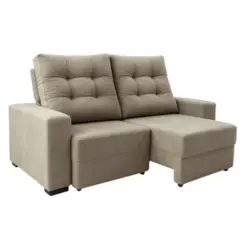 Estofado Pequim II com 02 Lugares Retrátil Veluplus 750017 Bege - Uatumã