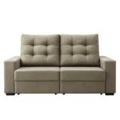 Estofado Pequim II com 02 Lugares Retrátil Veluplus 750017 Bege - Uatumã