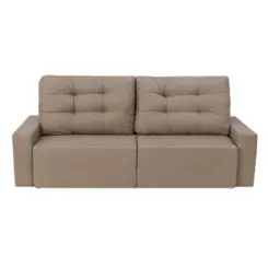 Estofado Pequim II com 03 Lugares Retrátil Veluplus 750017 Bege - Uatumã