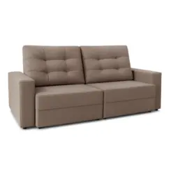Estofado Pequim II com 03 Lugares Retrátil Veluplus 750017 Bege - Uatumã