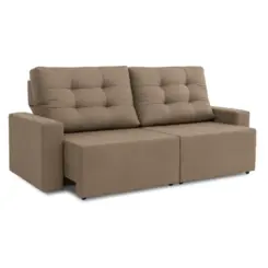 Estofado Pequim II com 03 Lugares Retrátil Veluplus 750017 Bege - Uatumã