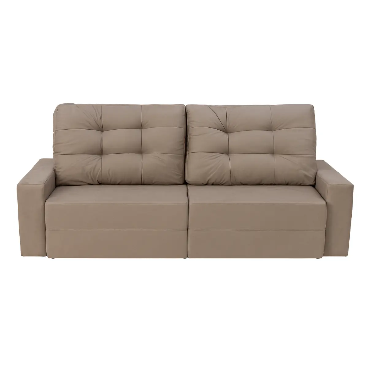 Estofado Pequim II com 03 Lugares Retrátil Veluplus 750017 Bege - Uatumã