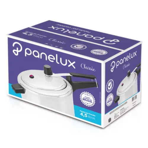 Panela de Pressão Classic Alumínio Polido 4,5L Prateado - Panelux
