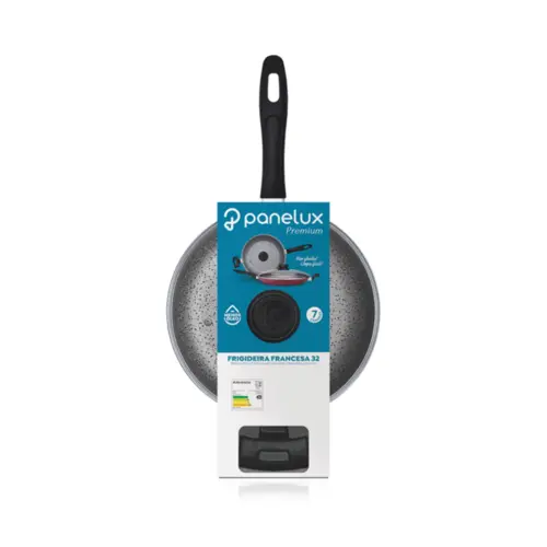 Frigideira Francesa Premium com Tampa de Vidro 32cm Cereja - Panelux