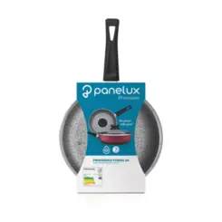 Frigideira Premium Alumínio Funda com Tampa de Vidro 24cm Grafite - Panelux