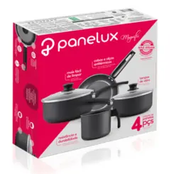 Jogo de Panelas Magnific Alumínio 04 Peças Antiaderente Teflon Grafite - Panelux