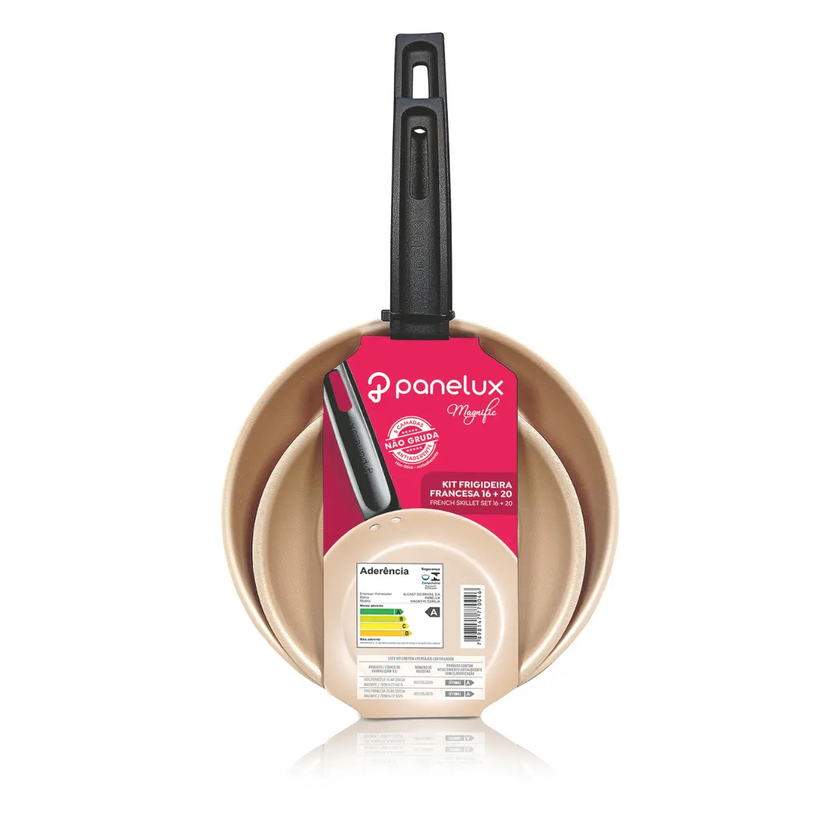 Kit de Frigideira Magnific Alumínio Antiaderente 16-20cm Cereja - Panelux