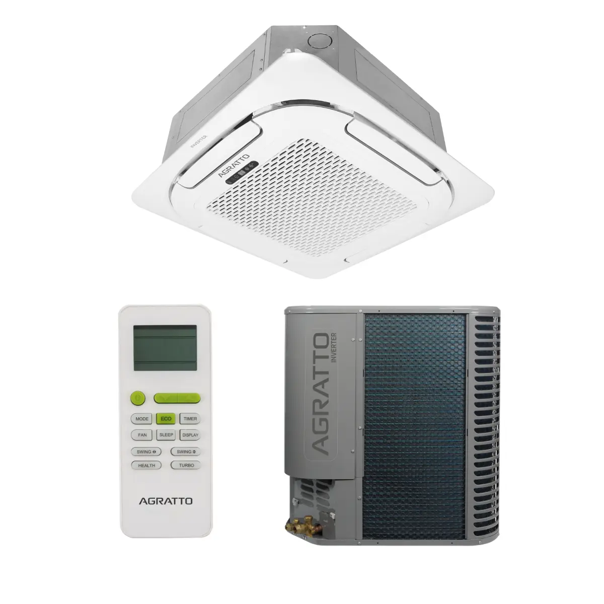 Ar-Condicionado Split Cassete Inverter 36000BTUS 220v Branco - Agratto