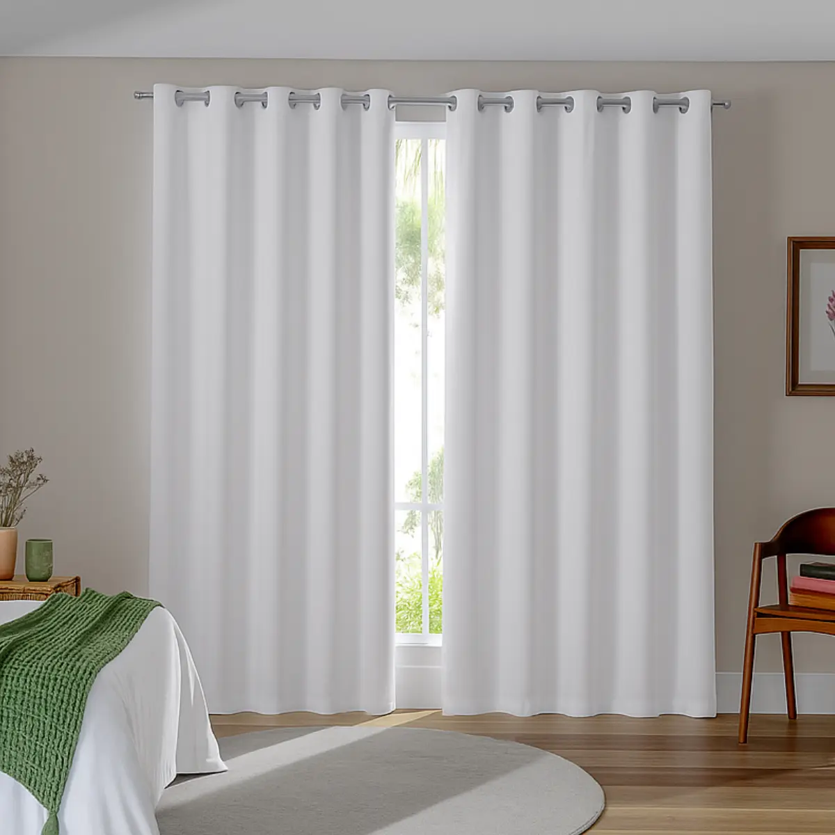 Cortina Pratika 260X170 Flame/Branco - Bella Janela