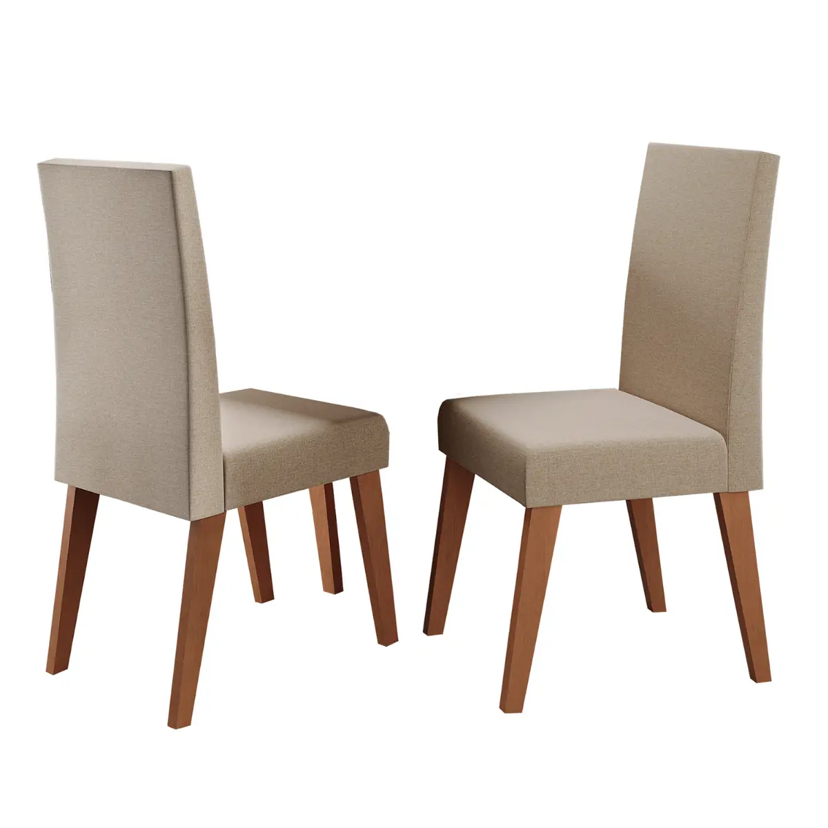Conjunto de Mesa Athenas com 04 Cadeiras Milão 33628[248884] Mel/Blonde Linho/Bronze - Viero