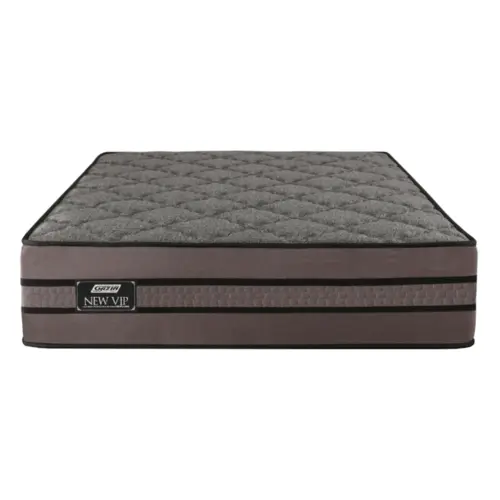 Colchão New Vip Queen Molas Ensacadas Soft Pillow Suede Veludo 31X158X198 Grafite/Linho/Preto - Gazin