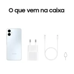 Smartphone Galaxy A06 4G 128GB 4GB RAM Dual Chip Câmera Traseira 50+2MP Frontal 8MP Tela 6,7" Android Branco - Samsung