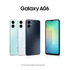Smartphone Galaxy A06 4G 128GB 4GB RAM Dual Chip Câmera Traseira 50+2MP Frontal 8MP Tela 6,7" Android Verde Claro - Samsung