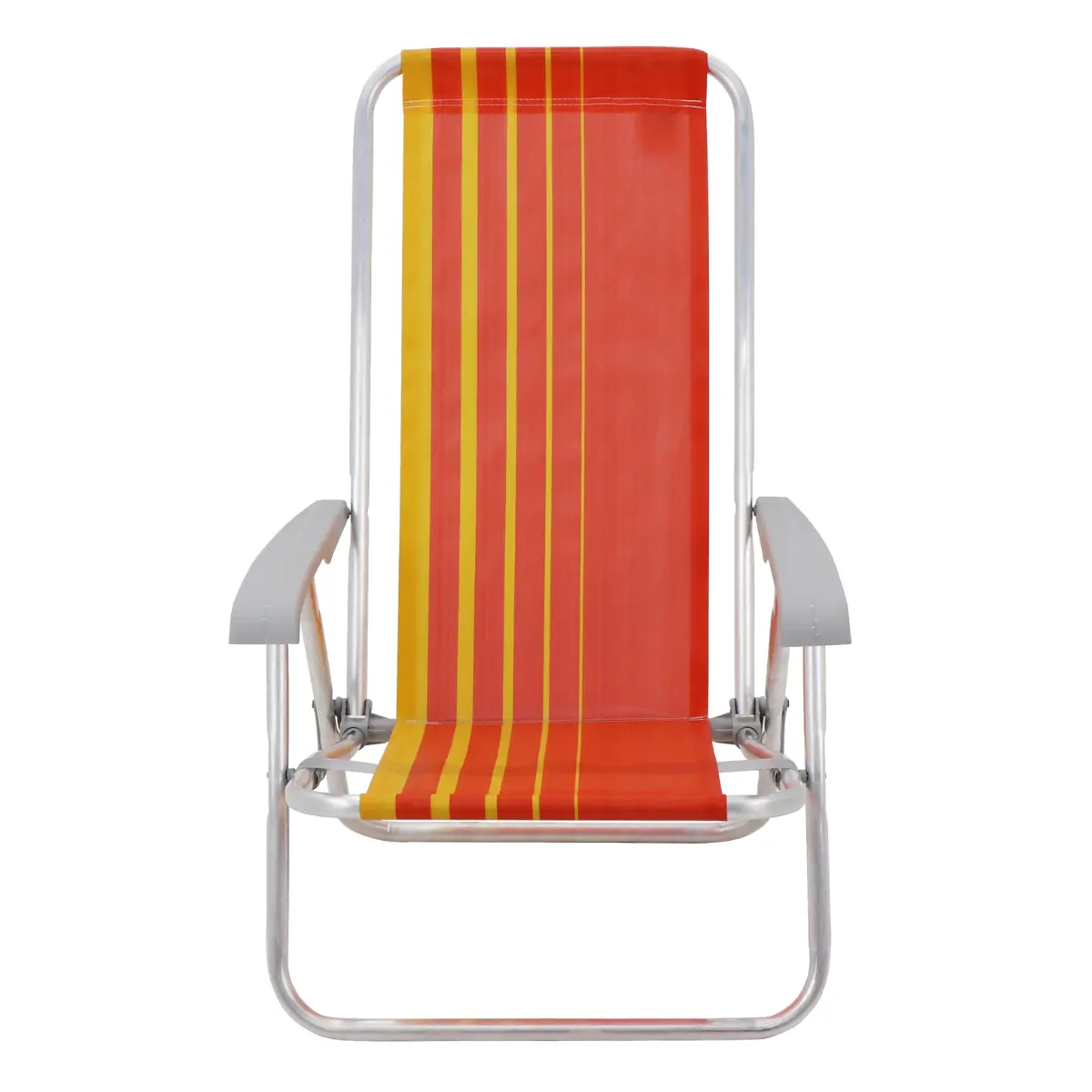 Cadeira de Praia Bali Reclinável Baixa em Alumínio com Assento 92900101 Laranja/Amarelo - Tramontina